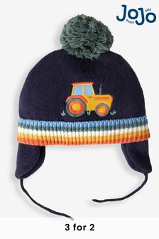 JoJo Maman Bébé Tractor Appliqué Hat