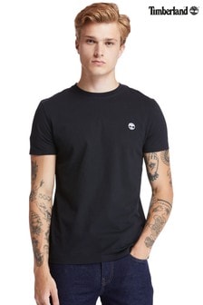 Черный - приталенная футболка с короткими рукавами и круглым вырезом Timberland Dunstan River (498362) | €34