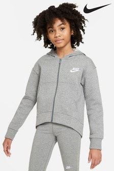 Nike Grey Club Fleece Zip Through Hoodie (498387) | €51