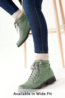 Khaki Green Regular/Wide Fit Forever Comfort® Casual Lace-Up Boots (498680) | BGN 95
