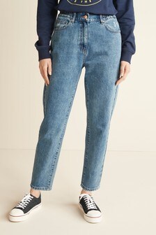Elasticated Waist Mom Jeans