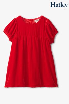 Красное бархатное платье с пышными рукавами Hatley (499059) | €25