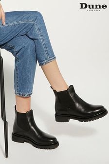 Dune London Black Perceive Cleated Chelsea Boots (499153) | $240