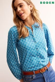 Синий - трикотажная рубашка Boden Marina (499265) | €78