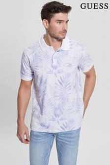 Guess Short Sleeved Patch All Over Print Polo Shirt