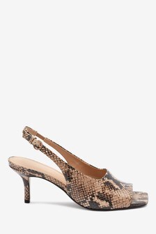 Sandales ouvertes emblématiques en cuir avec bride arrière