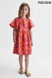 Reiss Orange Print Jeanie Junior Midi Dress (4BX997) | €95