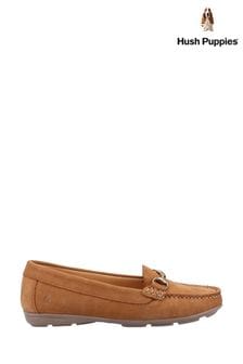 Brązowy - Hush Puppies Molly Snaffle Loafer Shoes (4JA939) | 380 zł