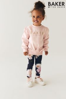 Baker by Ted Baker Pink Bow Sweater and Leggings Set (4JE590) | €50 - €58