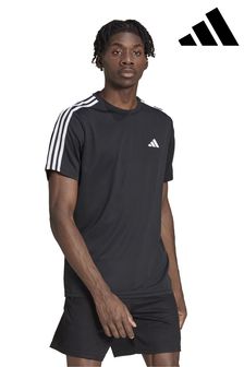 Schwarz - Adidas Performance Train Essentials Trainings-T-Shirt mit 3 Streifen (4Q4820) | 31 €