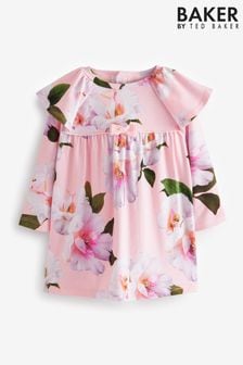 Розовое трикотажное платье с цветочным рисунком Baker By Ted Baker (4QJ896) | €16 - €17