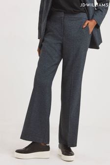 JD Williams Houndstooth Wide Leg Black Trousers (4RF895) | 107 zł