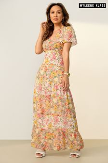 Myleene Klass Floral Cut Out Maxi Dress (4WA645) | €47