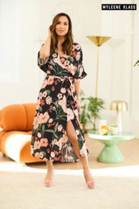 Myleene Klass Floral Print Wrap Dress (4WR381) | €74