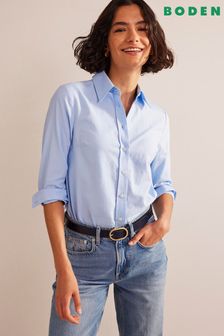 Boden Light Blue Chrome Sienna Cotton Shirt (500308) | $138
