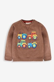 JoJo Maman Bébé Tractor Appliqué Sweatshirt