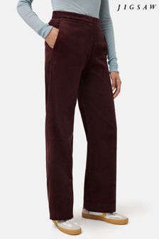 Jigsaw Purple Wide Leg Jumbo Cord Trousers (502182) | $308