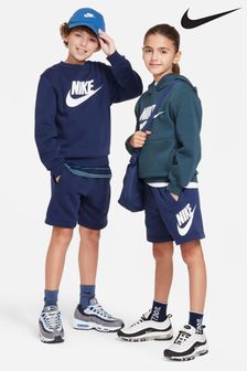 Granatowy - Szorty Nike Club z dzianiny frotte (502221) | 210 zł