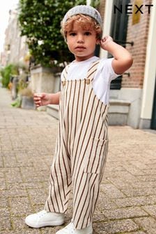 Striped Dungarees Set (3mths-7yrs)