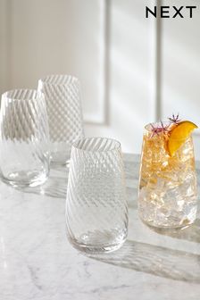 Clear Anais Set of 4 Tall Tumbler Glasses (502571) | $47