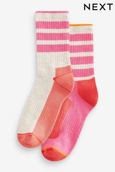 Pink Stripe Next Active Sports Walking Ankle Socks 2 Pack (503205) | 15 €