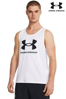 Under Armour White/Black Sportstyle Logo Vest (503343) | 134 QAR