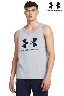 Czarny/szary - Sportowa koszulka bez rękawów z logo Under Armour (503545) | 170 zł