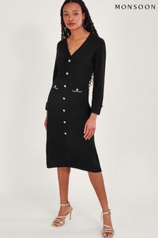 Monsoon Black Pocket Detail Knit Dress (503679) | €141