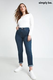 Simply Be Blue Authentic 24/7 Mid Boyfriend Jeans (503780) | 179 SAR