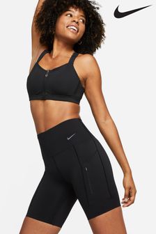 Nike Black Go Firm-Support High-Waisted 8" Biker Shorts with Pockets (504374) | €99