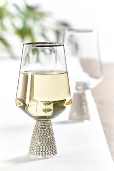 Silver Harper Gem Set of 2 Wine Glasses (504618) | CHF 27