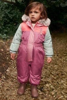 Pink - Waterproof Colourbock Snowsuit (3mths-7yrs) (504968) | DKK415 - DKK455