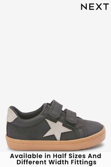 Black Standard Fit (F) Star Touch Fastening Shoes (505123) | INR 1,764 - INR 2,095