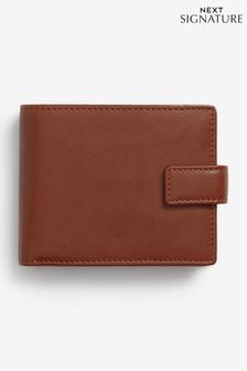 Tan Brown Signature Italian Leather Extra Capacity Wallet (506070) | CA$63