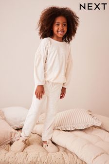 Ecru Cream Animal Cosy Fleece Pyjamas (3-16yrs) (506318) | kr300 - kr410