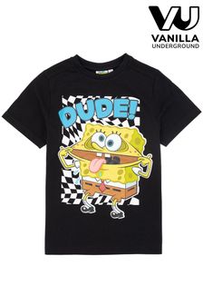 Vanilla Underground Black Spongebob Dude T-Shirt (506463) | 69 QAR