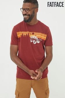 FatFace Red Landrover Sunset Road T-Shirt (507317) | €17.50