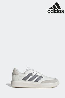 أبيض/فضّي - حذاء رياضي Courtblock من Adidas (507812) | 319 ر.س