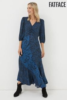 FatFace Blue Nate Marble Patch Midi Dress (508059) | 250 zł