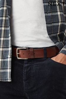 Brown Creased Effect Leather Belt (508062) | $30