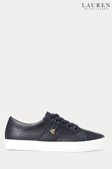 Lauren Ralph Lauren Navy Janson II Nappa Leather Sneakers (508165) | $142