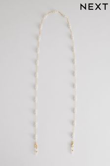 Weiß - Perlen-Sonnenbrillen kette (508193) | 12 €