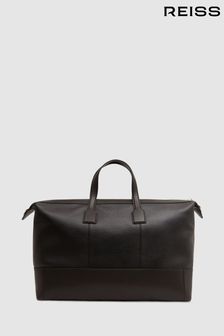 Reiss Chocolate Carter Leather Holdall (508664) | $438