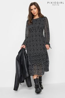 PixieGirl Petite Black Spot Mesh Dress (508694) | $83