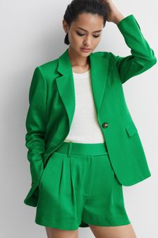 Reiss Green Sofie Tailored Single Breasted Blazer (508847) | SGD 739