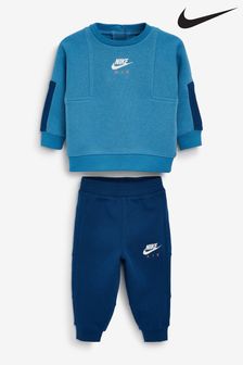 Nike Kleinkinder Air Set mit Rundhalspullover und Jogginghose, Blau (508921) | 54 €