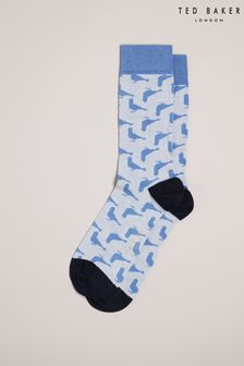 Ted Baker Blue Pidgsok Pigeon Pattern Socks (509901) | €13