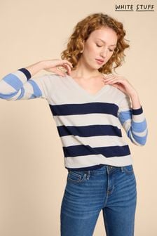 Azul - Suéter en natural de lana de merino de White Stuff (509989) | 83 €