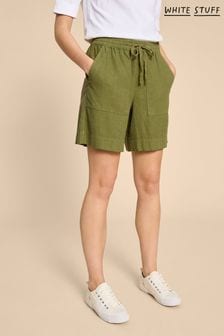 White Stuff Green Elle Linen Blend Shorts (510286) | 312 SAR
