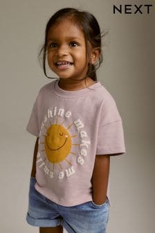Roz Sunshine - Tricou cu mânecă scurtă (3 luni - 7 ani) (510370) | 58 LEI - 74 LEI